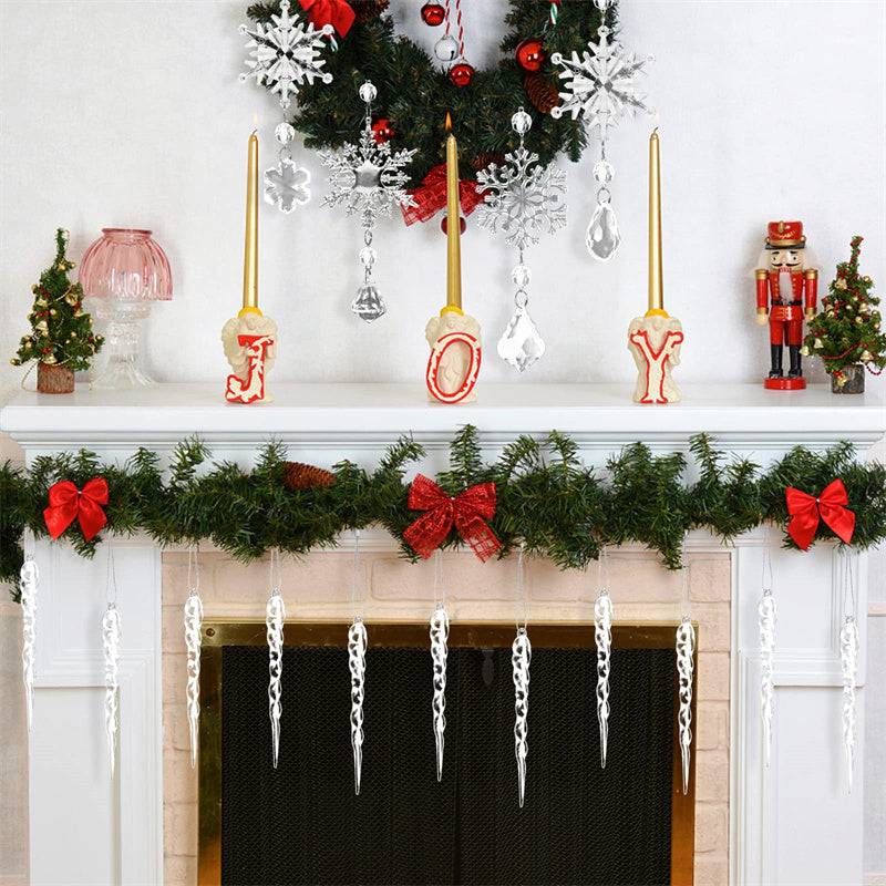 Acrylic Icicle Ornaments - Set of 10