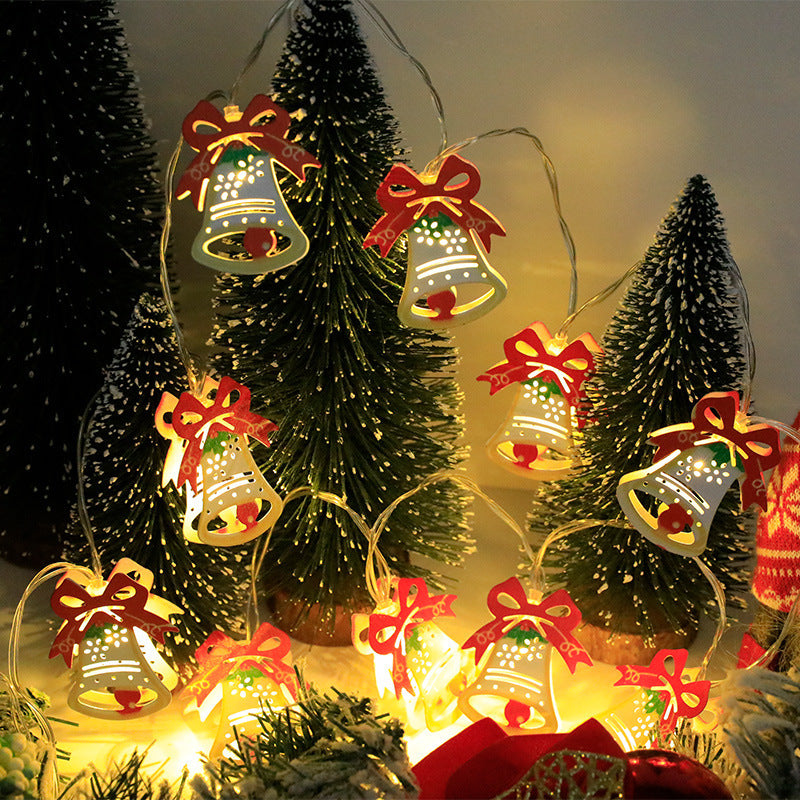 Festive LED String Lights - Santa, Elk & Snowman Ornaments