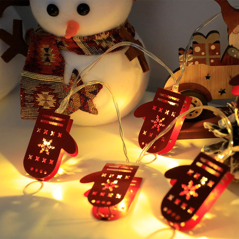 Festive LED String Lights - Santa, Elk & Snowman Ornaments