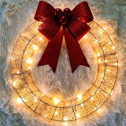 Christmas LED Garland with Bow